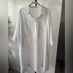 NWOT ACNE STUDIOS|| White Oversized Cotton Button Up Dress,Size 40 US 8
